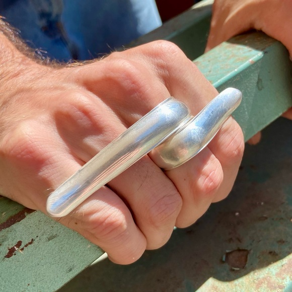 Silver Men's Statement Ring - Picture 3 of 4